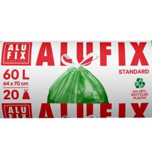 Vrecia na odpadky, 60 l, zelené - ALUFIX