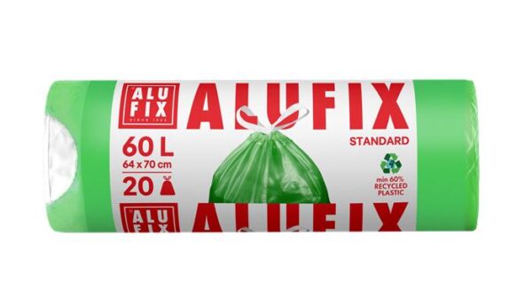 Vrecia na odpadky, 60 l, zelené - ALUFIX